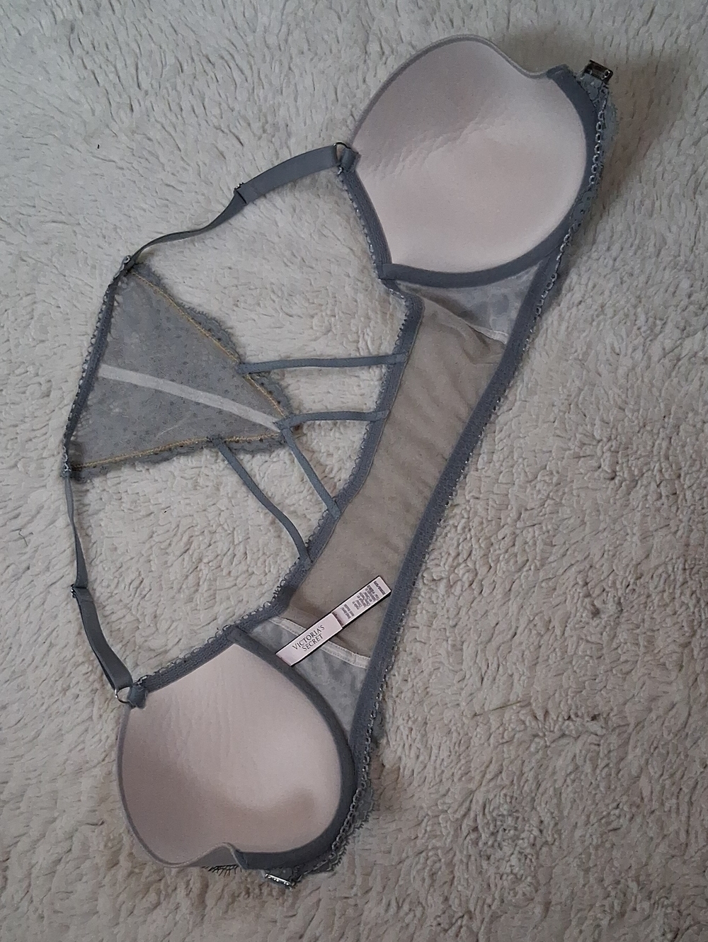 Victoria's Secret Dream Angels Collection Lace Overlay Racerback Bra 32DDD - Picture 11 of 16